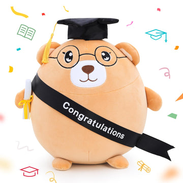 Emoin Graduation Bear Stuffed Animal Graduation Plush Gifts For Class Of 2025 Kindergarten Preschool, 11.8'' Soft Graduation Ani