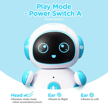 HAIOUMM Robot Toys for Boys, Rechargeable Smart Robots for Kid, Intelligent Robot with Touch Sensor, Dancing, Recording, Path Fi