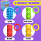 Sensory Fidget Toys For Kids Adults - 8 Pack Stretchy Fidget Bracelet | Texture & Calming Autism Sensory Toys For Special Needs Autistic Children | Calm Down Toy For Toddler Girls Boys