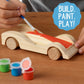 Made By Me Build & Paint Your Own Wooden Cars by Horizon Group USA, DIY Wood Craft Kit, Easy to Assemble & Paint 3 Race Cars, Mu