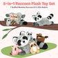 Tezituor 5 Pcs Giant Raccoon Stuffed Animal Set,18 Inches Raccoon Plushies With 4 Babies Woodland Farm Party Decor Soft Plush Raccoon Toy For Kids' Birthday Gifts