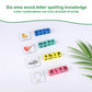 Wooden Blocks Spelling Game, Matching Letter Game Alphabet Learning Crossword Puzzle With Reading Wooden Blocks Sight Flash Card