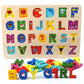 Wooden Puzzles for Toddlers  Kesletney Wooden Alphabet Number Shape Learning Puzzles for Kids  3 in 1 Montessori Preschool Educational Toys for Boys Girls Ages 3 4 5 Years Old
