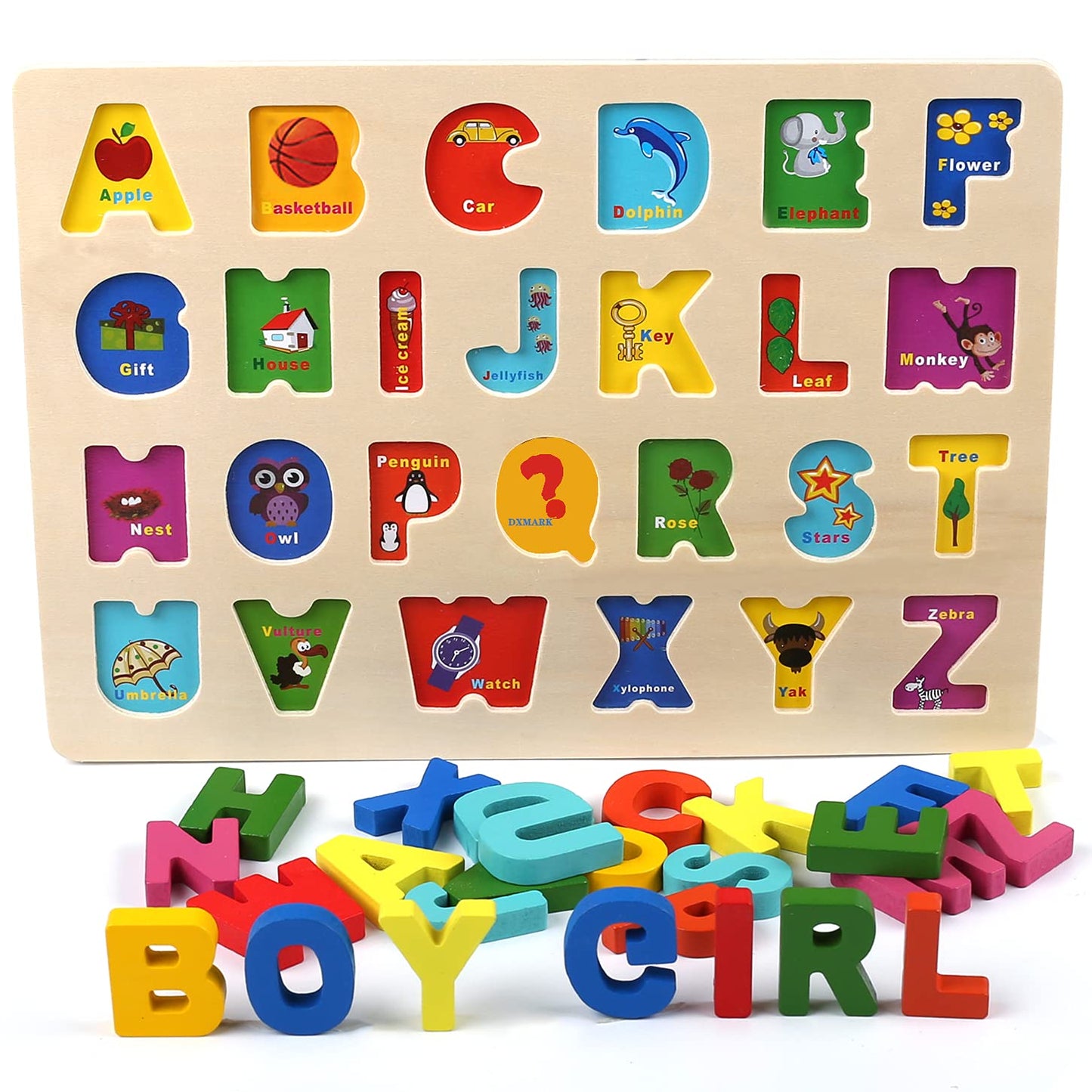 Wooden Puzzles for Toddlers  Kesletney Wooden Alphabet Number Shape Learning Puzzles for Kids  3 in 1 Montessori Preschool Educational Toys for Boys Girls Ages 3 4 5 Years Old