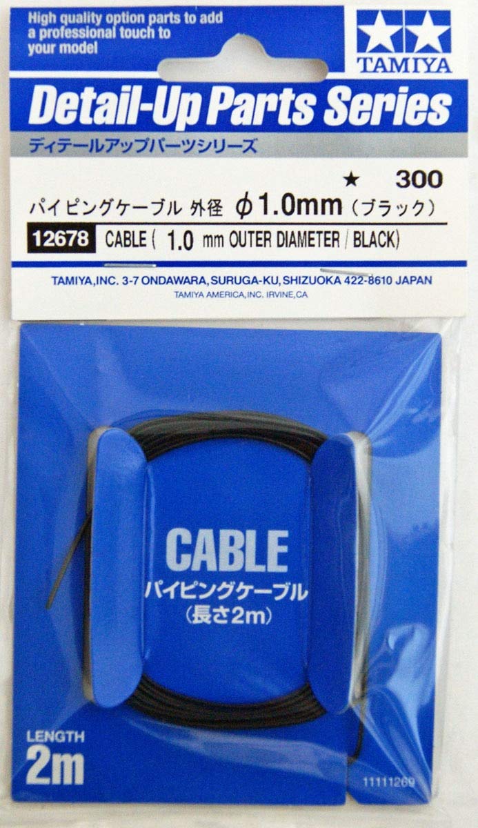 Tamiya Cable Outer Diameter 1.0Mmblack Tam12678 Plastic Accessories Car