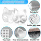 Draupnir 6Pcs Therian Mask Kit Cat Fox Mask with Felt Fabric Sheet, Fur and Eye Mesh, DIY Blank White Paper Cat Face Mask to Pai