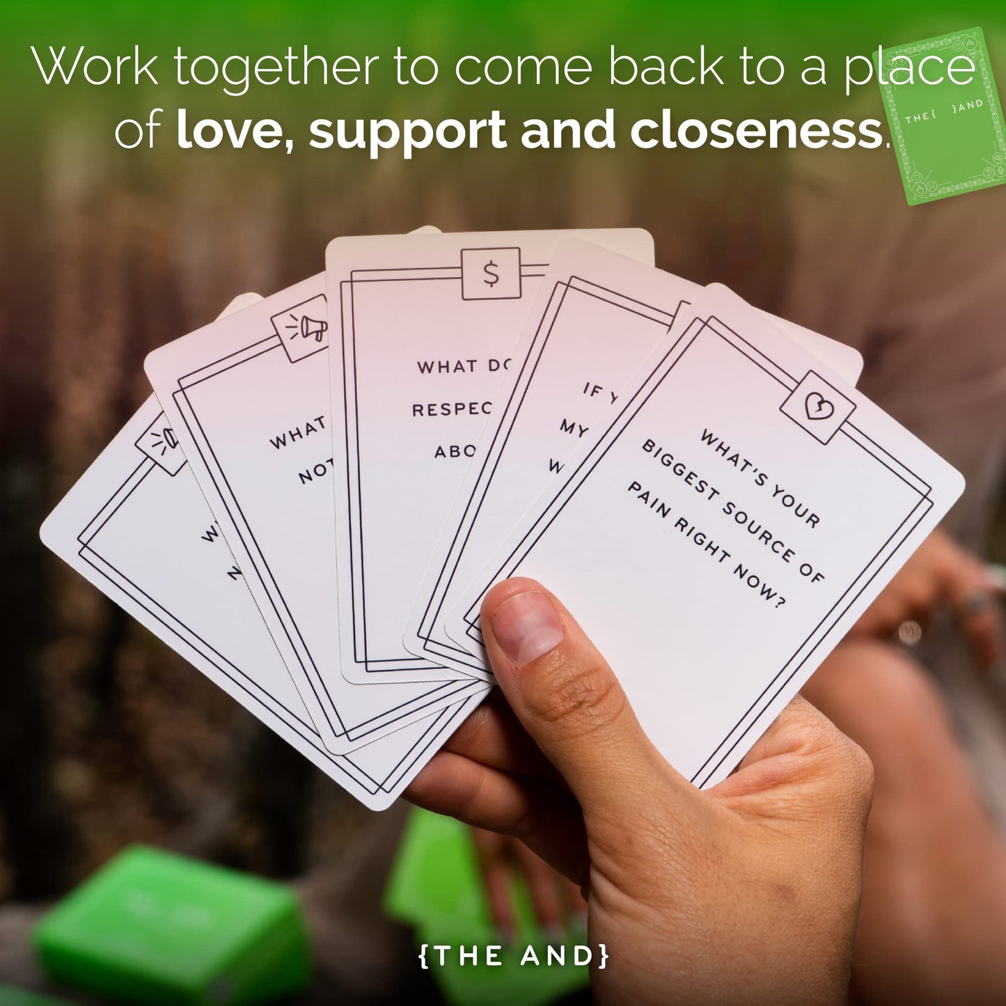 {THE AND} Healing Edition Couple Card Game - 199 Question Cards for Healing Relationships - Green, Cards