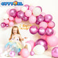 Cyttokl Metallic Hot Pink White And Pink Balloons 12 Inch 100 Pack Helium Balloons For Birthday Wedding Baby Shower Party Decora