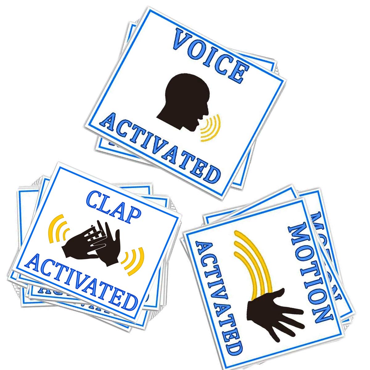 Voice Motion & Clap Activated Prank Stickers 60 Pack