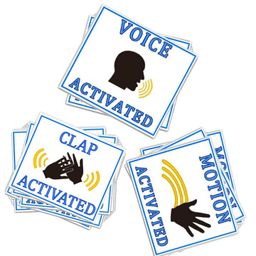 Voice Motion & Clap Activated Prank Stickers 60 Pack