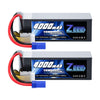 Zeee 6S Lipo Battery 4000mAh 22.2V 100C with EC5 Connector Soft Pack Battery for RC Airplane Helicopter RC Car Truck Tank Drone 