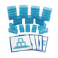 Excellerations Mini Ice Building Blocks For Kid- 36 Blocks With 5 Activity Cards, Stem, Stacking Bricks, Engineering Block Acces