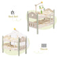 ROBOTIME Baby Doll Bunk Bed, Wooden Doll Crib for 18 Inch Dolls, American Girl Doll Furniture Toy with Bedding (Green, 2 Pcs Bed