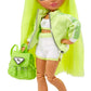 Rainbow High Jr High Series 2 Karma Nichols- 9 NEON Green Posable Fashion Doll with Designer Accessories and Open/Close Backpack