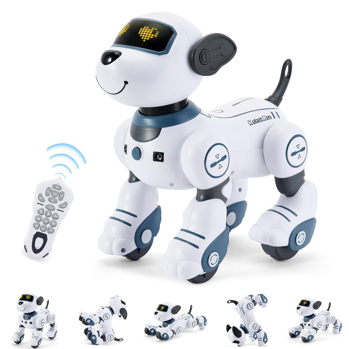 FUUY Robot Dog Toy, Interactive Remote Control Puppy, Kids Gift Age 37