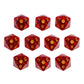 HDdais 10 Pack Red D20 Dice, Set of 10, 20 Sided Dice D20 Polyhedral Dice for DND RPG MTG Tabletop Game
