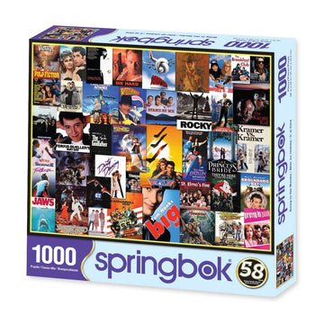 Springbok Going To The Movies 1000 Piece Jigsaw Puzzle For Adults Features A Photo Collage Of Posters From Some Of America'S Favorite Films