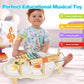 Twefex Kids Drum Set - 9 In 1 Baby Drum Set For Toddlers - Montessori Musical Instruments Toy For Babies - Wooden Xylophone Musi