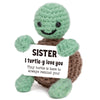 Mini Funny Turtle Sister Gifts From Sister Brother, Soul Sister Friend Gifts For Women Girls, Small Birthday Christmas Sister Gi