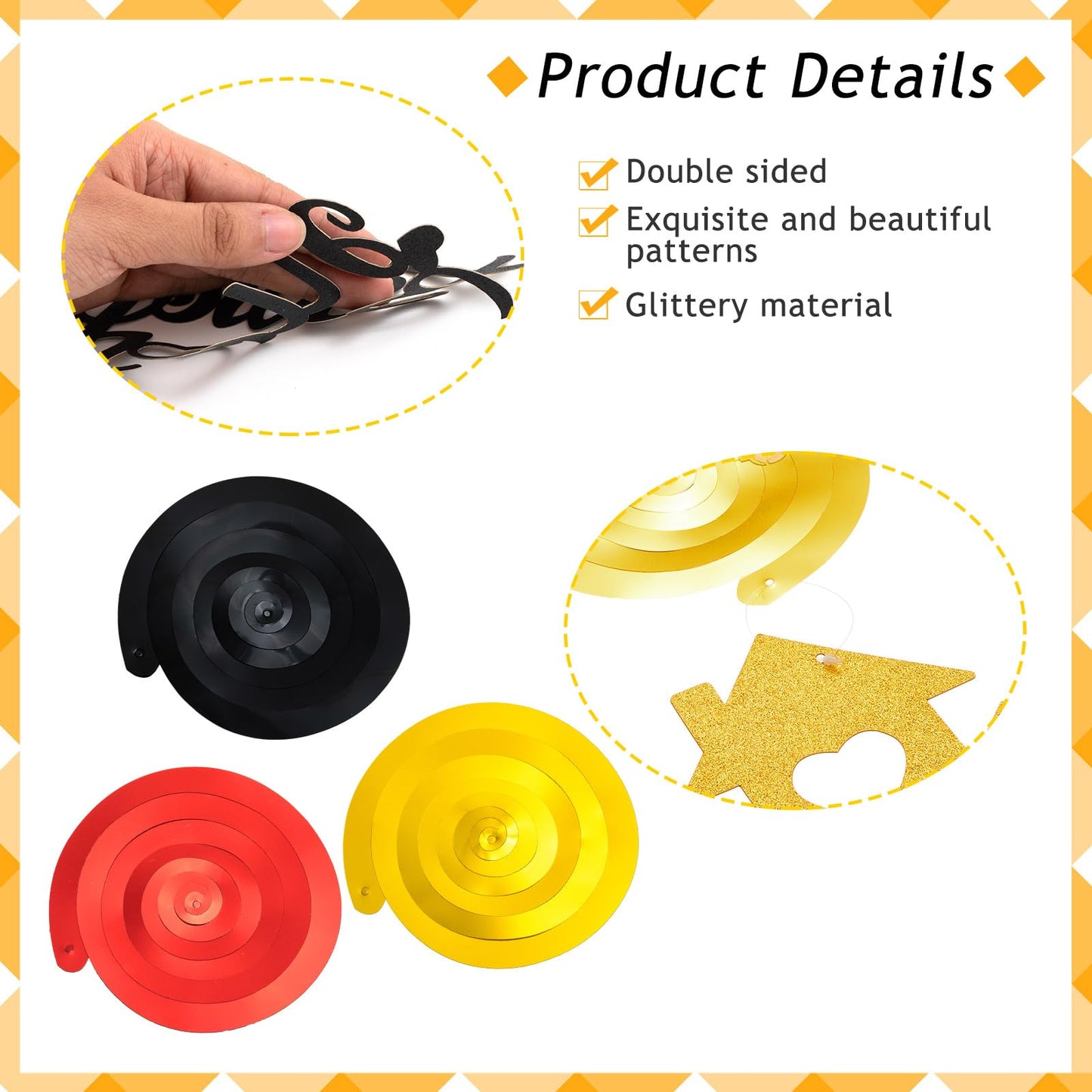 Containlol 40 Pieces Housewarming Party Decorations Welcome Home Swirl Supplies Hanging Glitter Swirls Housewarming Hanging Sign