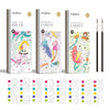Mideer Watercolor Painting Book For Kids Ages 4-8, Pocket Watercolor Painting Book Arts And Crafts For Toddlers, Travel Activities Paint With Water Coloring Book Set For Kids 3-8 (3 Packs)