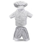 DolliBu Chef Stuffed Animal Dress Up Set  4Piece KitchenThemed Outfit with Chef Hat, Coat, Apron, and Pants Costume, Pretend 