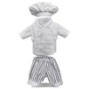 DolliBu Chef Stuffed Animal Dress Up Set  4Piece KitchenThemed Outfit with Chef Hat, Coat, Apron, and Pants Costume, Pretend 