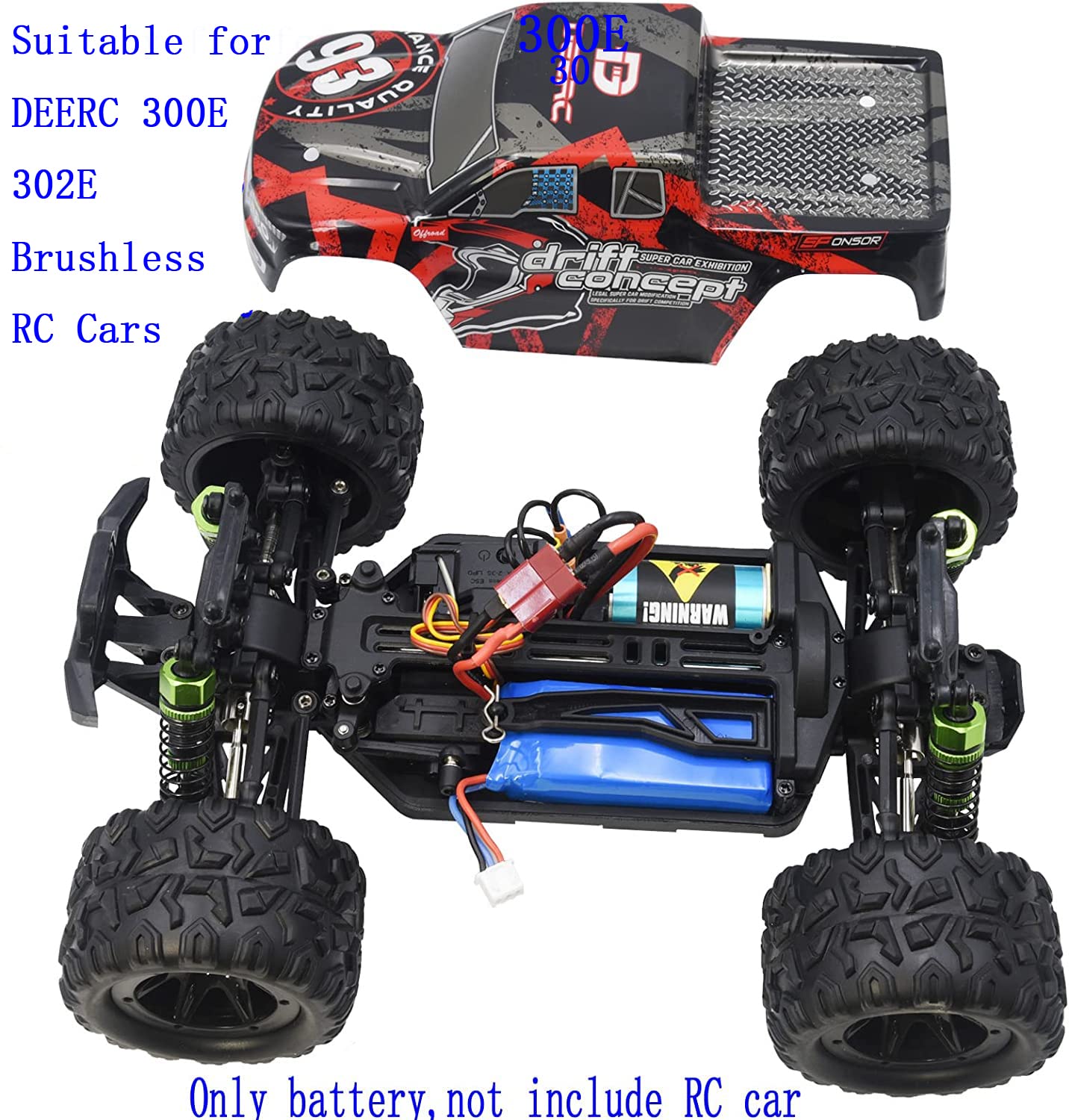 Blomiky 2 Pack 7.4V 1500mAh 40C Lipo 11.1Wh Rechargeable Battery T Plug and USB Charger Cable Suitable for 300E 302E 9155 9156 a