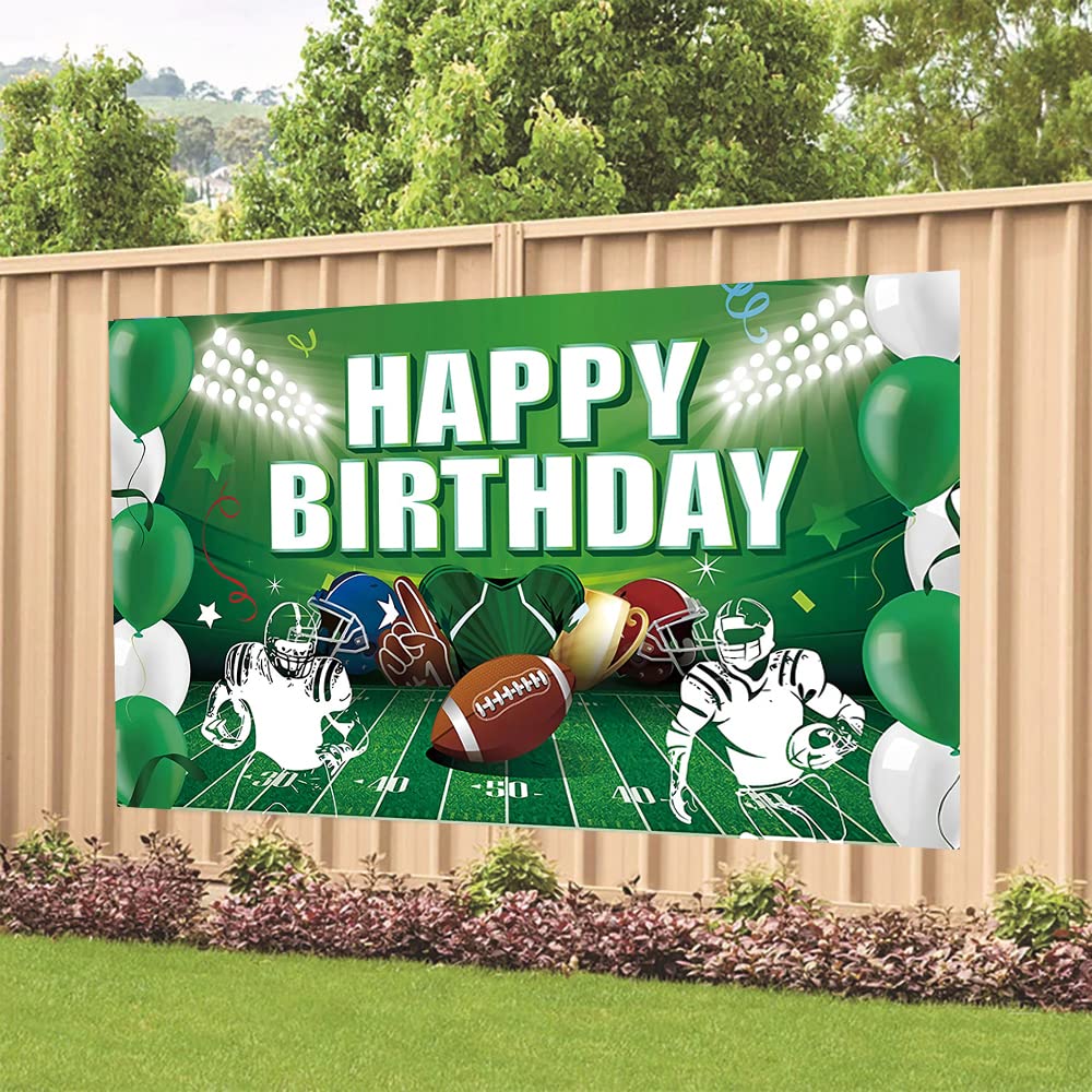 Football Birthday Party Decoration Football Happy Birthday Backdrop Photo Background Banner Poster For Football Party Decoration