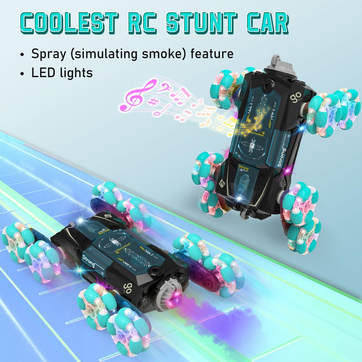 SAUFTTI 8WD Gesture Sensing Stunt Rc Cars Toys for Boys Age 6-13, Hand Remote Control Climbing Car, Toy for Kids 6 7 8 9 10 11 1