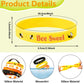 Junebrushs 42Pcs Bee Party Favors Silicone Bracelets Bee Theme Rubber Wristbands Accessories For Students Boy Girl Bee Birthday Baby Shower Party Favors Decorations Supplies(3 Designs)
