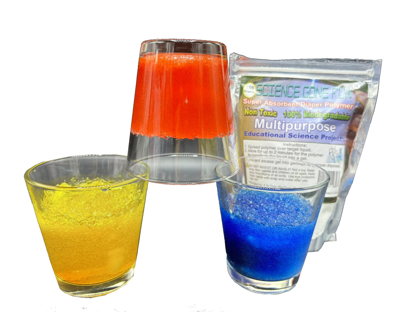 Science Gone Fun 150 Grams Sodium Polyacrylate Superabsorbent Diaper Polymer