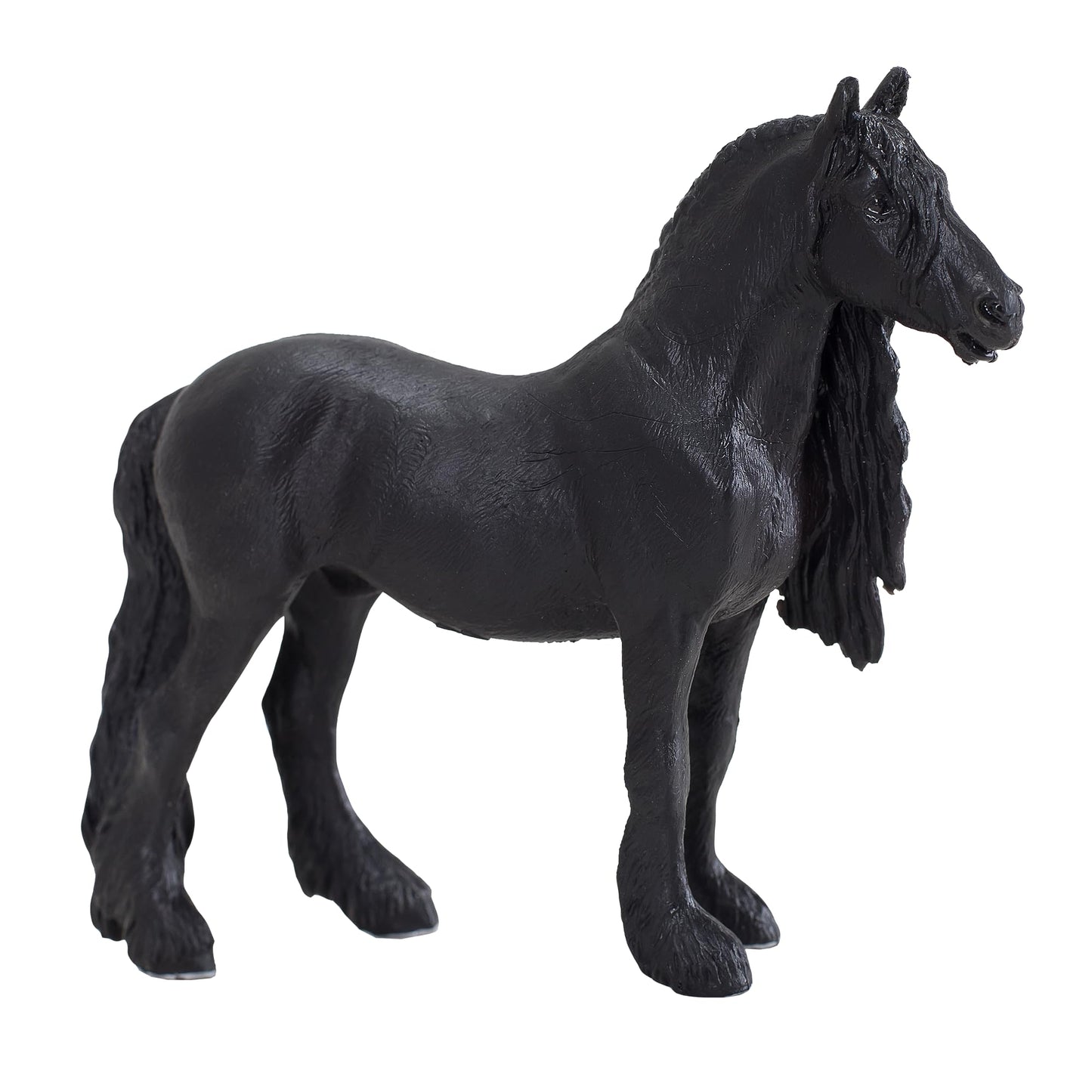 Mojo Friesian Gelding Realistic Equestrian Horse Club Hand Painted Toy Figurine, Black