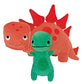 MerryMakers Tiny T. Rex & Pointy Plush Pair - 12.5" Green & Red Polyester Toys, Model 1972
