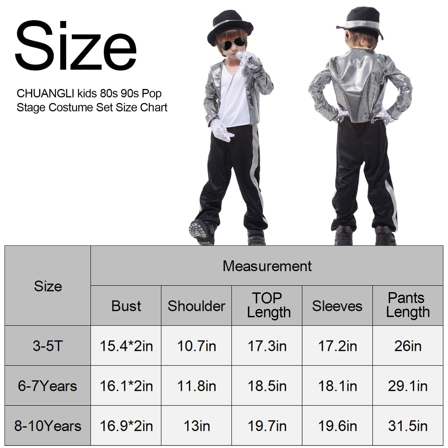 Chuangli Dance Star Costume For 80S 90S Pop Stage Cosplay Party Halloween Role Play Costume Set 80S 90S Dress Up Set