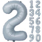 40 In Matte Gray Number Balloons Helium Foil Mylar Balloon Birthday Party Banquet Decoration 2