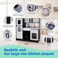 TOOKYLAND Kids Kitchen Playset, Wooden Chef Play Kitchen for Toddler with Sink,Oven,Range Hood,Stove,ice Maker and Microwave, Pr