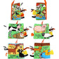 Zocita Baby Soft Animal Tails Activity Cloth Book With Crinkle Fabric, Farm Tails