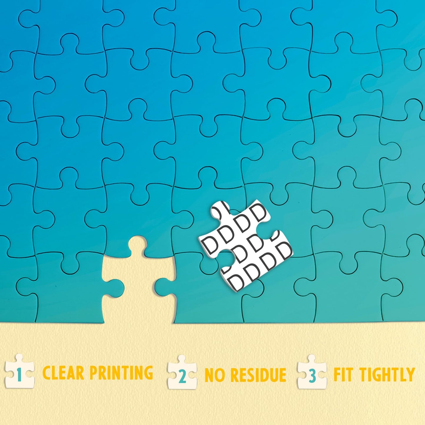 Color Puzzles for Adults 1000 Piece, Gradient Jigsaw Puzzle, Blue Color Changing Puzzle for Family Game