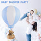 XLYLKS 3FT Inflatable Hot Air Balloon Decoration - Blue PVC for Baby Shower & Birthday Parties, Includes Air Pump, 38 x 33 x 38 inches