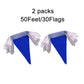 Lybutty 100 Feet Blue Pennant Banners Flags String Hanging Triangle Bunting Flags,Party Decorations For Grand Opening,Kids Birth