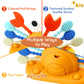Qkie Montessori Toys for Babies 6-12 Months, Food Grade Silicone Baby Sensory Toys, Cutie Crab High Chair Toys, String Activity