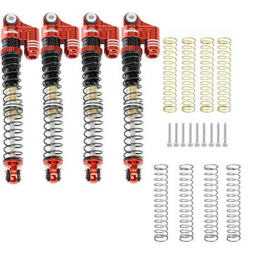 Powerhobby 1/24 Axial SCX24 Aluminum 58mm Long Travel Shocks (Red)