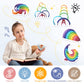 Mcgmitt Rainbow Stacking Toy, Silicone Rainbow Stacker For Toddlers, Montessori Nesting Blocks, Building Creative Color Shape Matching Toy Set, 10 Layers (Purple)