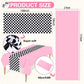 Tallew Checkered Car Party Supplies Disposable Tablecloth Plastic Table Cover Black And White Checkered Race Table Runner For Ra