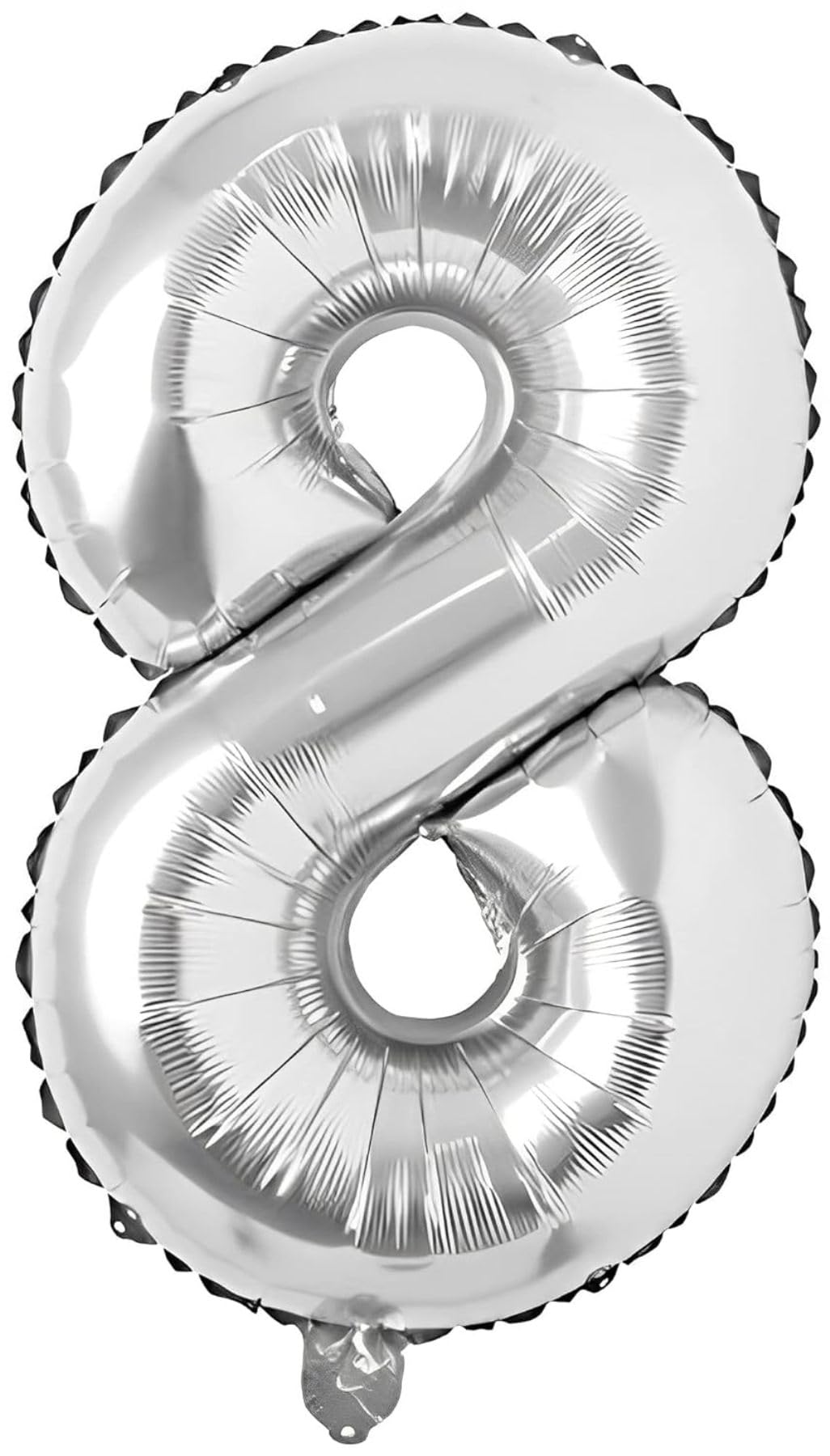 On Blow 32 inch Silver Number Foil Balloons for Party Decoration (Number 8)