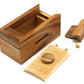 Treasure Chest: Triple Puzzle Lock Box Game For Teenagers & Kids: Magic Money/Small Trinket/Gift Card Holder - Wooden Secret Com