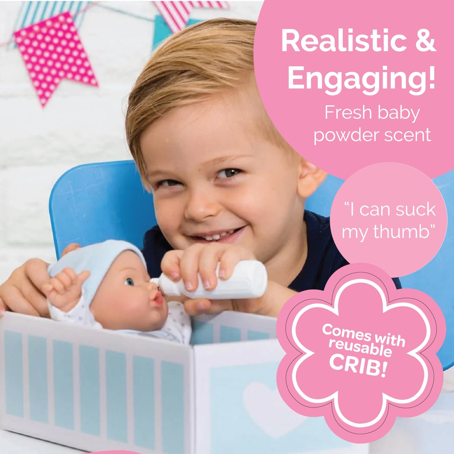 Adora Sweet Baby - 11    Soft & Cuddly Baby Doll, Realistic Features, Gentle Scent, Machine Washable, Lightweight & Easy to Hold