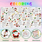 Labeol 1 Pack Christmas Tablecloth,Christmas Coloring Tablecloth for Kids,54x108 Giant Christmas Santa Claus Snowman Maze Color-