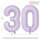 40 In Matte Purple Number Balloons Helium Foil Mylar Balloon Birthday Party Banquet Decoration Digital 30
